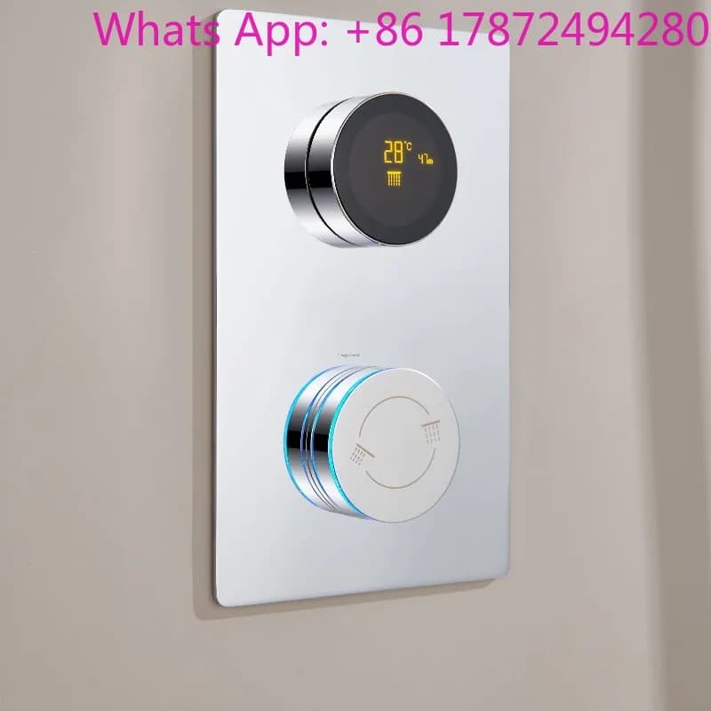 WiFi APP Control Concealed Shower Set Thermostatic Digital Bathroom Mixer Valve System