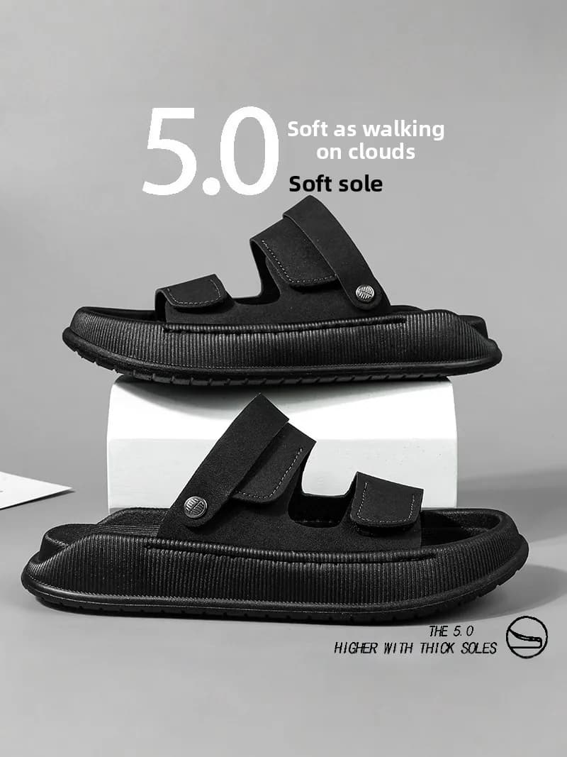 Men's Summer 2026 New Outdoor Wear Anti-slip Wear-resistant Sports Sandals Driving Casual Two-use Beach Shoes Low Help Waterp...