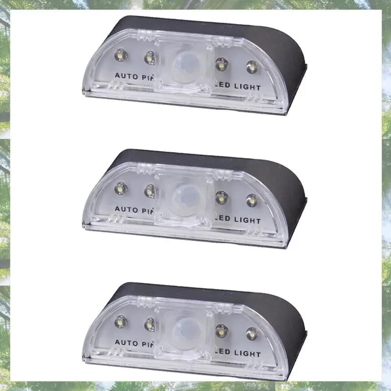 Premium-3X Lampada con sensore di movimento per porta senza fili a infrarossi PIR automatica a 4 LED