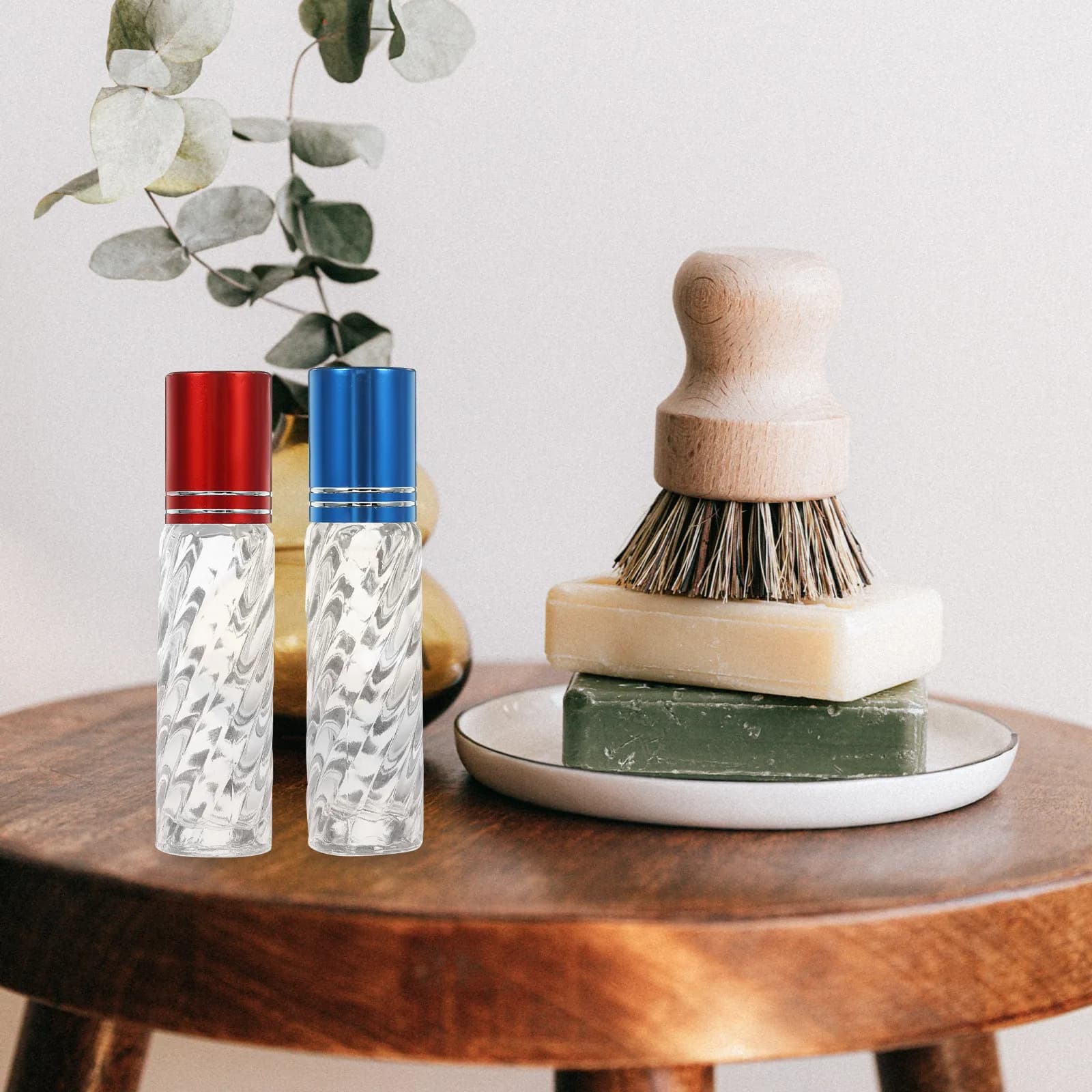 10 Pezzi Flaconi Roll-on in Vetro da 6ml per Oli Essenziali, Profumi e Colonie, Formato da Viaggio, Ricaricabili, con Sfera Liscia