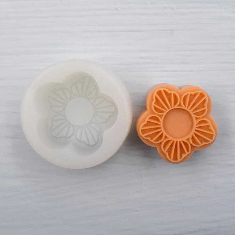 Flower mooncake mold DIY chocolate hand soap candle silicone mold