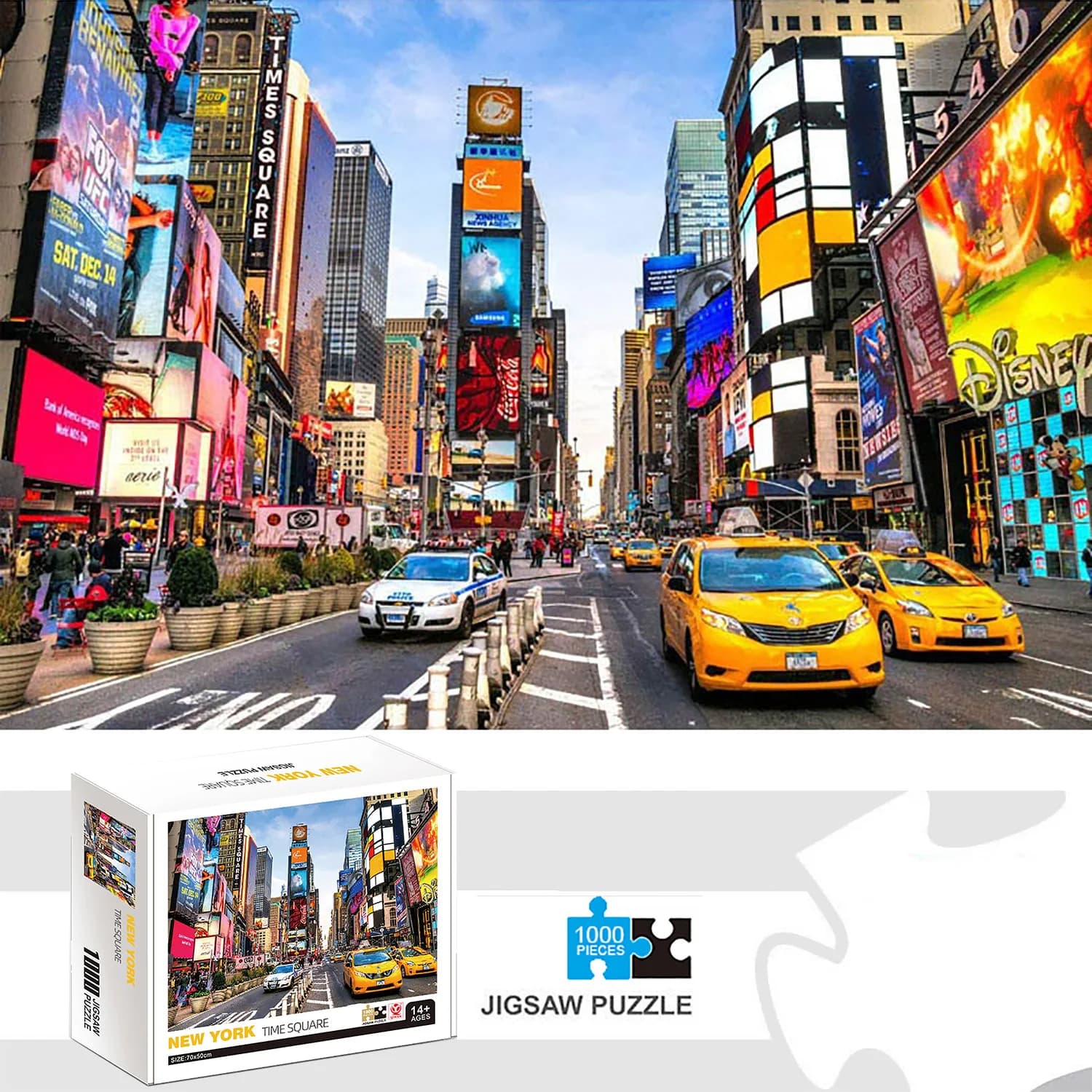 Puzzle da 1000 pezzi New York Time Square Home Decor Giochi puzzle per adulti Divertimento per la famiglia Puzzle da pavimento Giocattoli educativi per bambini