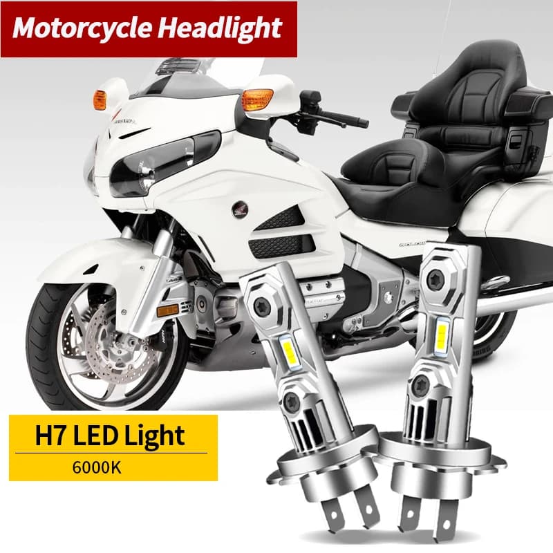 Faro principale del motociclo 60W H7 Super Bright 6000K Bianco CSP Lampadine a LED per Honda Goldwing Gl1800 2012-2016 Cbr600f4i 2001-2006