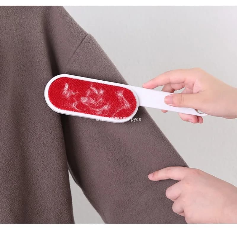 Spazzola per la rimozione della lanugine del cappotto dei vestiti a doppia faccia spazzola per la polvere del maglione antistatico riutilizzabile strumento per la pulizia della casa dei cani di gatto