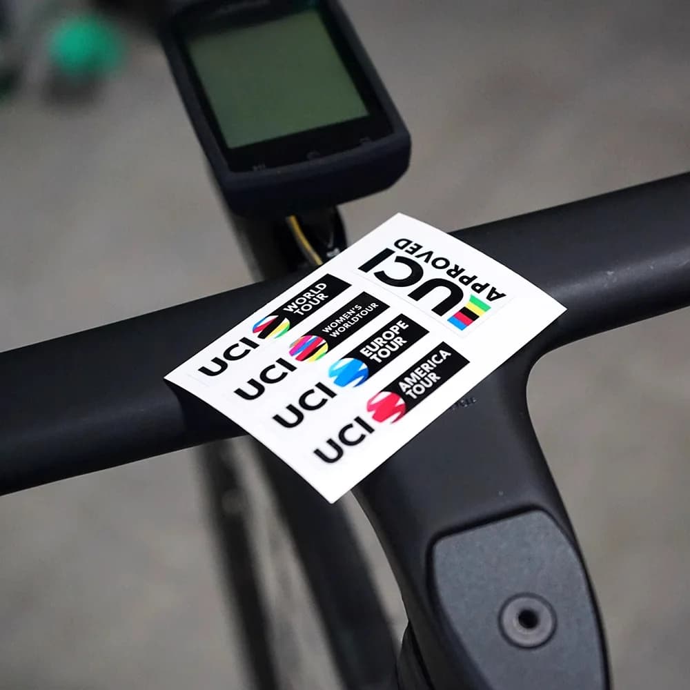 Cycling Enthusiast UCI Stickers 5 pcs / sheet Transom handlebar seatpost sticker No glue decorative sticker