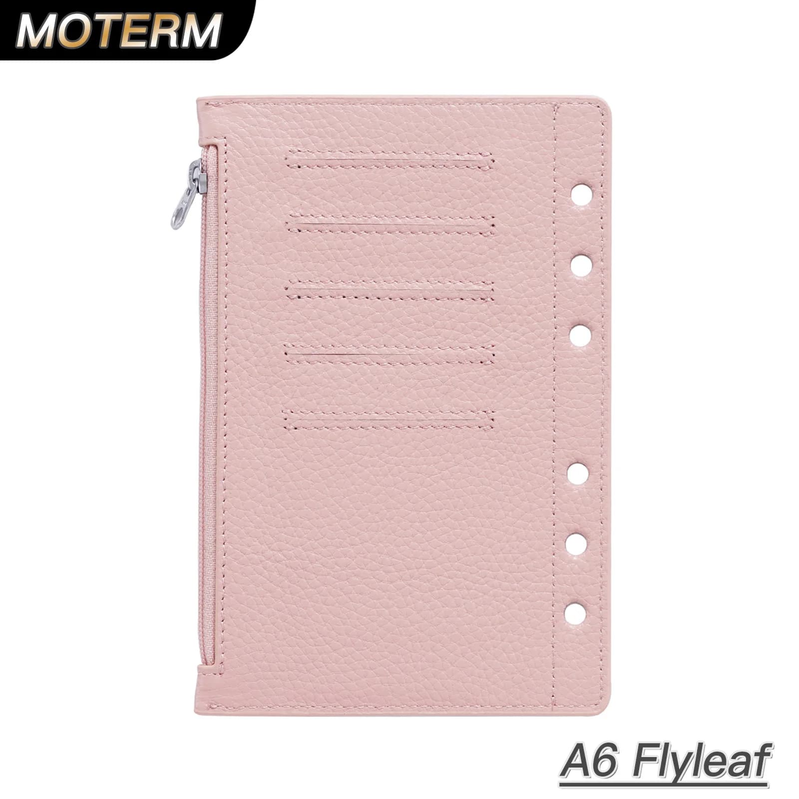 Moterm Zipper Flyleaf per A6 Size Ring Planner accessorio per Notebook