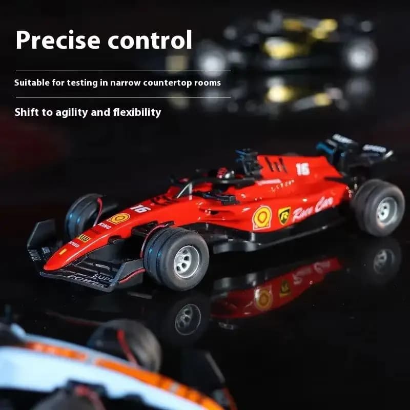 2025 New Rc Auto Scale 1:64 Mini Alloy Model Lighting Formula Adjustable High Speed Auto Remote Control Race Toy For Children