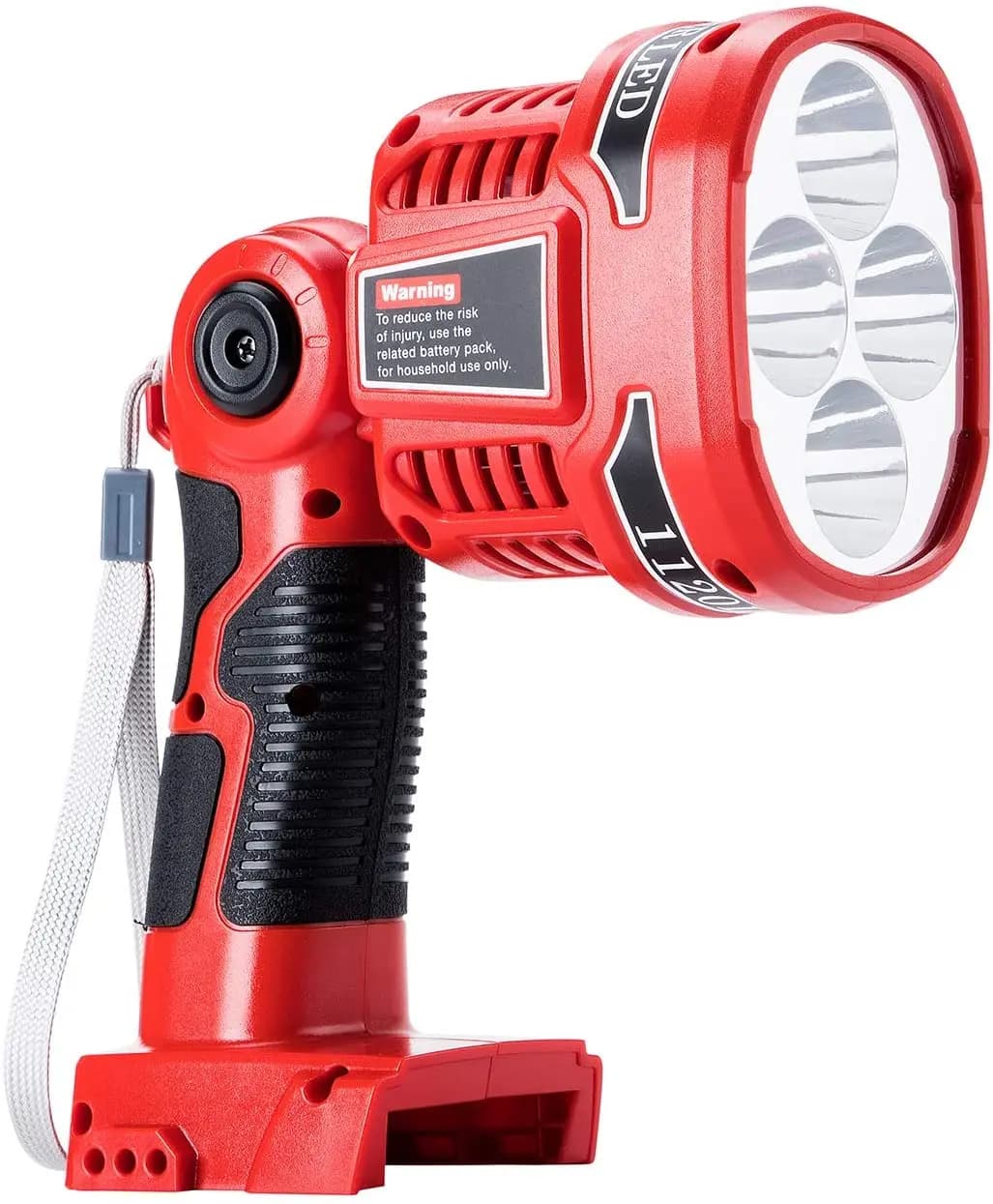 12W Portable LED Lamp Work Light For Milwaukee 18V Li-Ion Battery, Flashlight with 4 LED Lights Outdoor Lighting(NO Battery)
