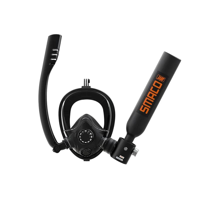 High Pressure Portable Diving Respirator 0.5L Mini Gas Cylinder K2 Snorkeling Mask Full Face Swimming Goggles Set