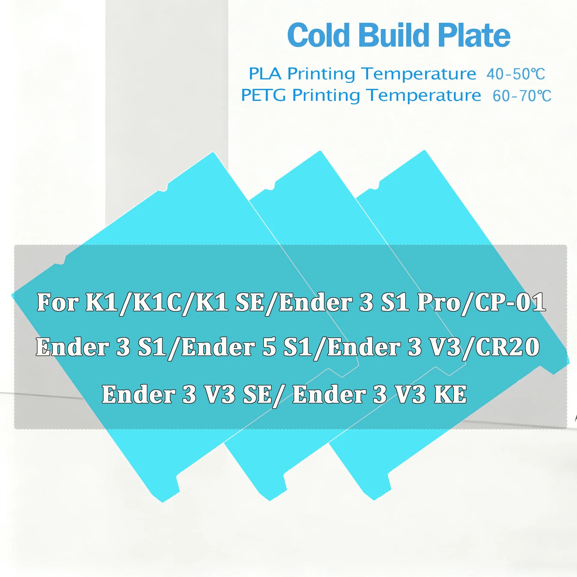 Piastra di stampa aggiornata Creality K1 K1C Glacier Cold Plate 235x235mm in acciaio per Ender 3 V3 SE/Ender 3 V3 KE/Ender 3 S1