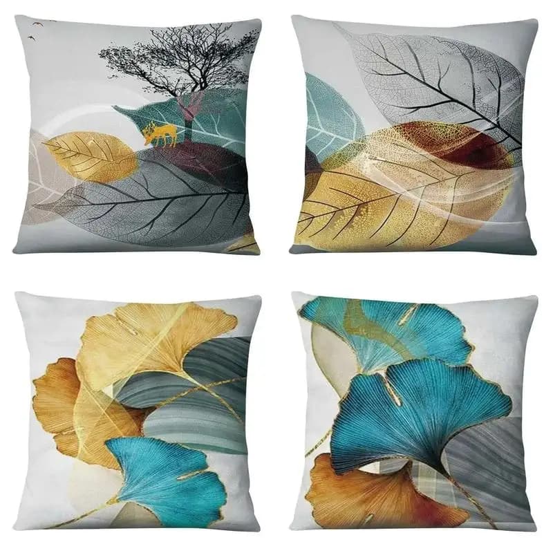 Leafy Artistic Patterns Throw Pillow Covers Pattern Cushion Cover Suitable For Sofa Bedroom Car Pillow Cover