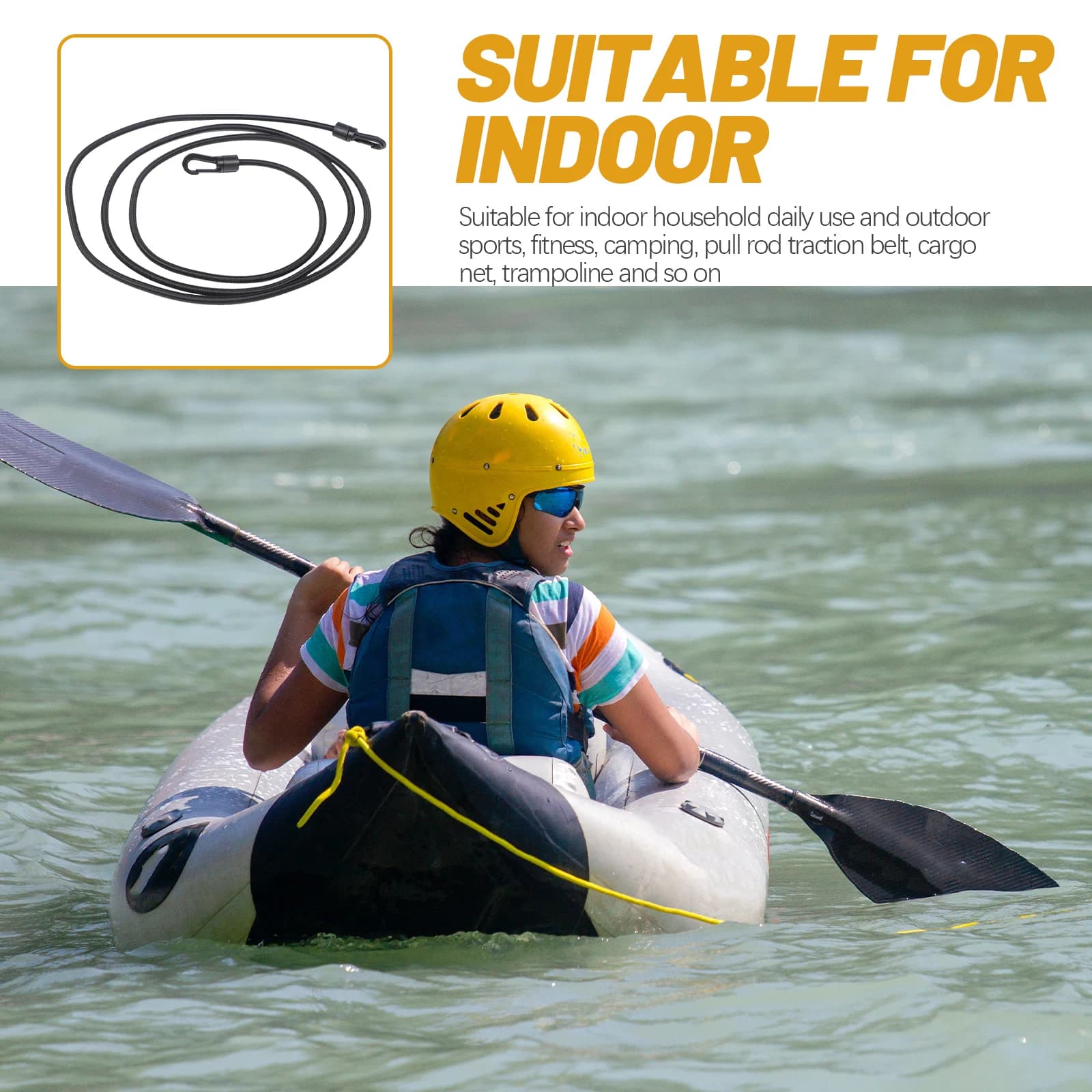 1 set di corde per legare yacht, materiale pratico per accessori per kayak, cinghie di fissaggio per pagaia, accessori per kayak per sport acquatici