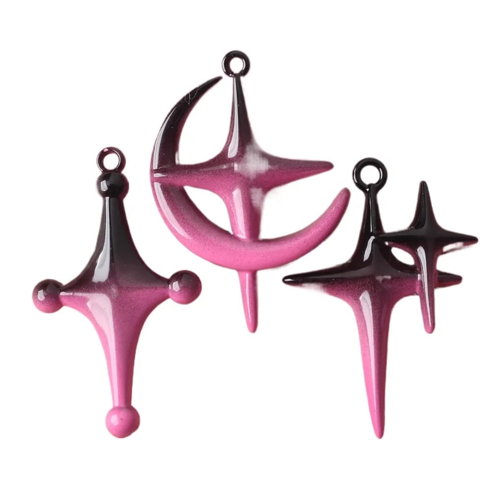10 pcs/lot zinc alloy cross heart moon pendants with necklace bracelet jewelry diy accessories