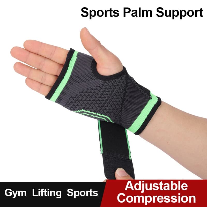 1pc Adjustable Palm Wrist Support Compression Breathable Knit Wrist Brace Men Women Pain Relief Carpal Tunnel Gym Weight Lifting