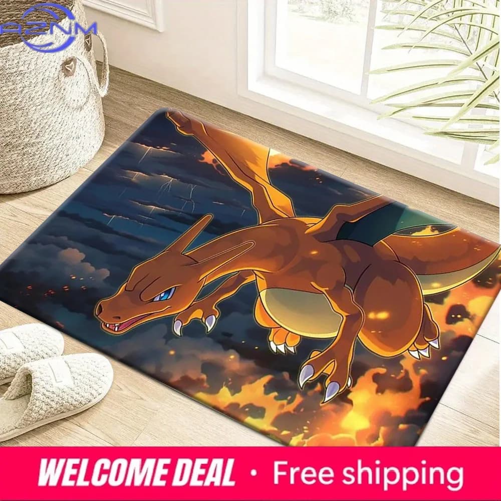 Tappetino antiscivolo con stampa Pokemon Charizard Fire & Storm