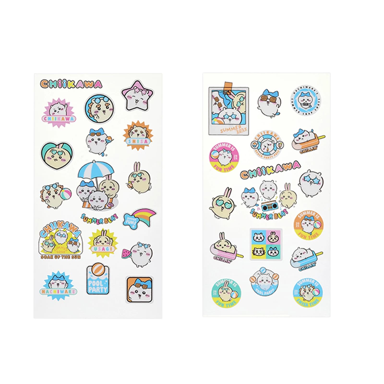 Adesivi Estivi Chiikawa, Simpatici Sticker Anime Cartoon Impermeabili per Decorazione Fai-da-Te, Scrapbook, Laptop, Valigie, Telefoni, Regalo