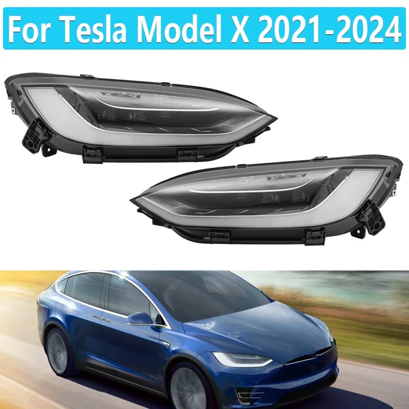 Per Tesla Model X 2021 2022 2023 2024 Auto LED Faro Paraurti Anteriore Fari Faro Fari 1034315-00-F 1034314-00-F
