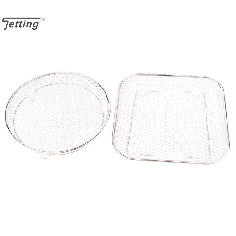 Air Fryer Rack Stackable Grilling Rack Stainless Steel Grill Basket Non-Stick Airfryer Oven Tray Wire Rack Kitchen Gadgets