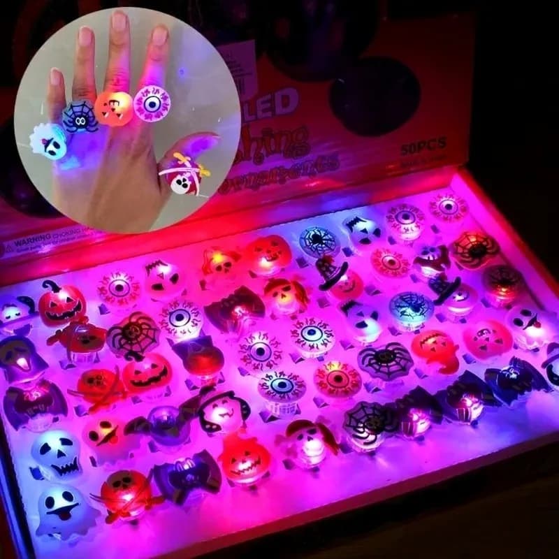 Giocattolo luminoso creativo Regalo per bambini Anello lampeggiante Illumina la lampada da dito Stalla stradale Giocattoli di plastica Incandescente Decorazioni per feste di Halloween
