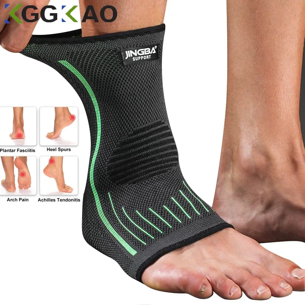 Supporto per Caviglia Traspirante, Fascia Elastica Stabilizzatrice per Fascite Plantare e Distorsioni