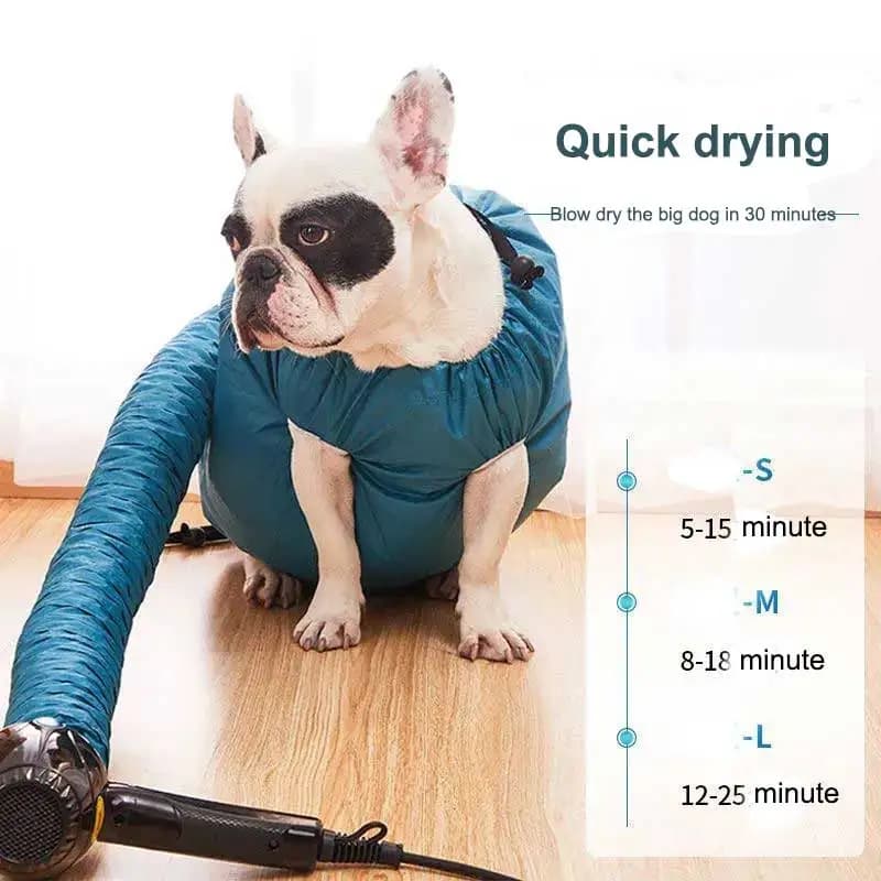 Asciugacapelli Pieghevole per Cani, Borsa Portatile per Asciugatura Animali Domestici, Asciugacapelli Efficiente per Cani e Gatti, Accessori per la Pulizia degli Animali Domestici in Inverno
