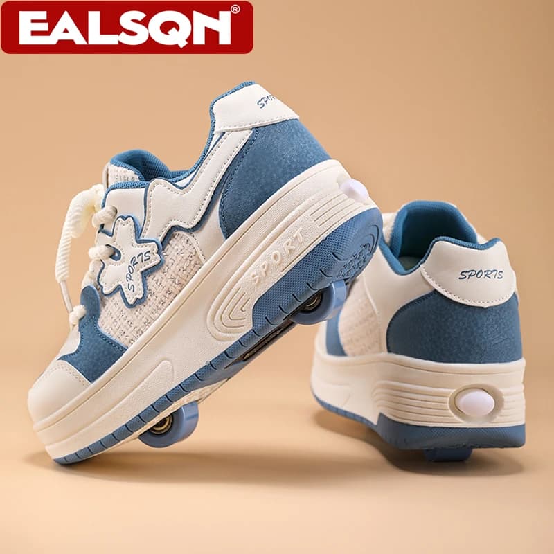 Pattini a due ruote per bambini, ultraleggeri, staccabili, scarpe da passeggio, sneakers sportive da esterno, regalo per ragazzi e ragazze