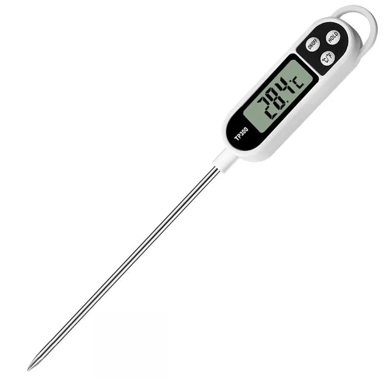 Termometro a sonda TP300, confezione da 1, rapido e preciso 0.1 ° Risoluzione C, lunghezza 9,65 pollici, funzione HOLD, per cucina e barbecue
