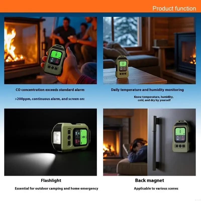 Carbon Monoxide Detector Carbon Monoxide Temperature Humidity Meter Temperature Humidity Meter For Home Indoor