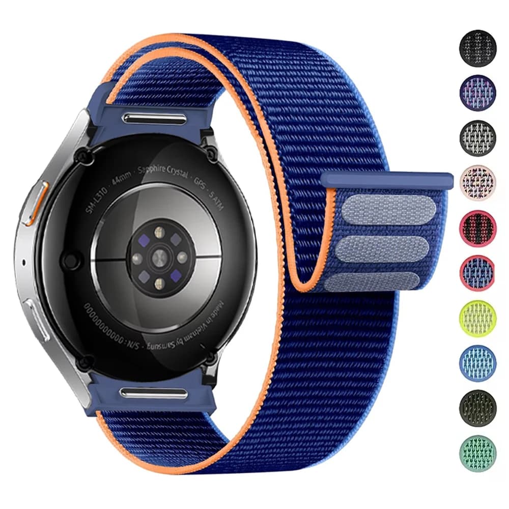 Cinturino per Samsung Galaxy Watch 7/6/4/classic/5 pro 44mm 40mm polso senza spazi cinturino sportivo in nylon correa cinturino Galaxy Watch 7