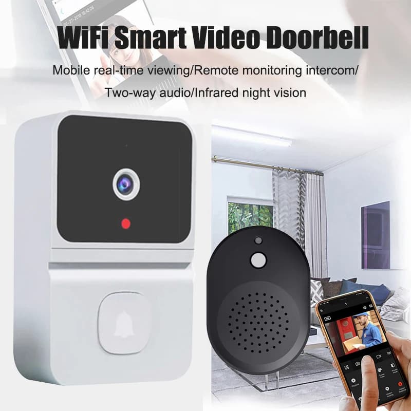 Campanello visivo intelligente senza fili Citofono bidirezionale Visione notturna a infrarossi Monitoraggio remoto Sistema di sicurezza Videocitofono WiFi