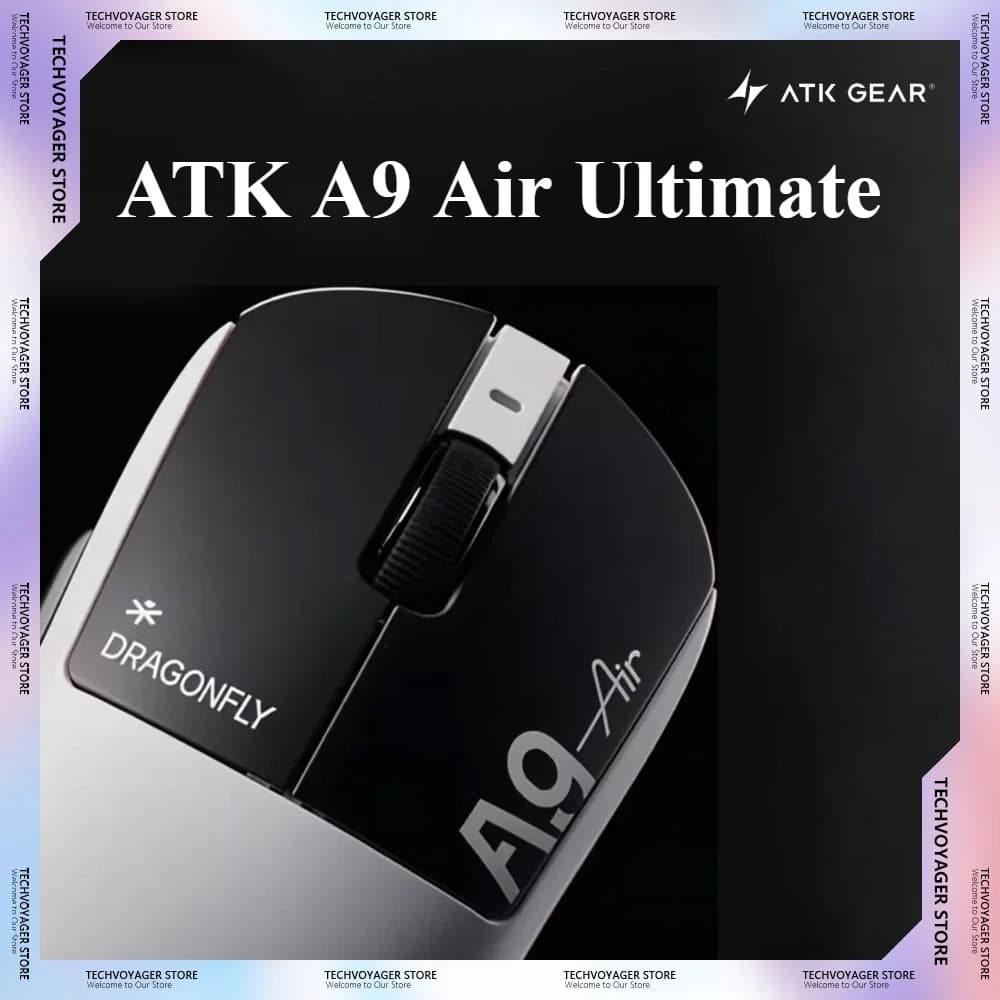 ATK A9 Air Ultimate Gaming Mouse 8K PAW3950Ultra Leggero Personalizzato Wireless Wired Dual Mode Mouse PC E-Sports Accessorio Regali