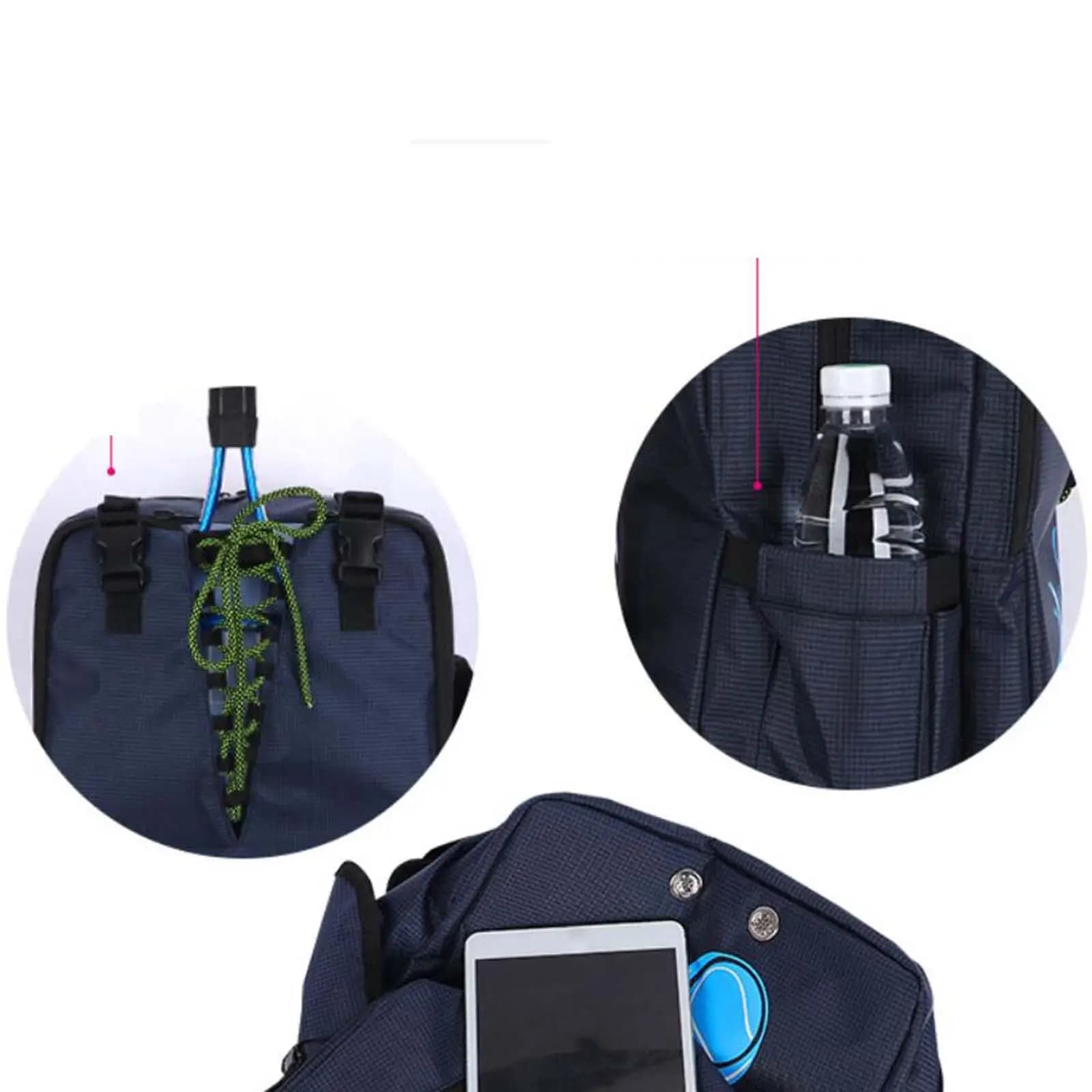 Borsa da Tennis, Zaino Resistente per Racchette da Tennis, Paddle da Pickleball e Squash