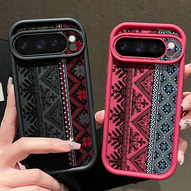 Custodia morbida per Google Pixel 10 9 7 8 Pro 8A 7A Pixel 9 10 Pro XL Vintage Totem Stampa Custodia per telefono in silicone tinta unita antiurto