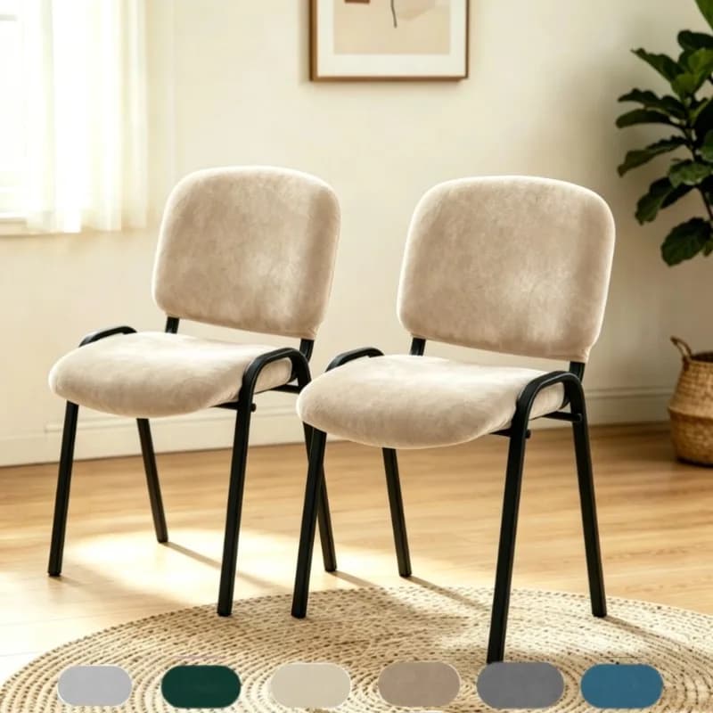 Nuove Fodere per Sedie da Pranzo Pieghevoli con Design Divisibile, in Velluto Tinta Unita, Coprisedile e Coprischienale per Sedia da Ufficio, per Casa e Feste