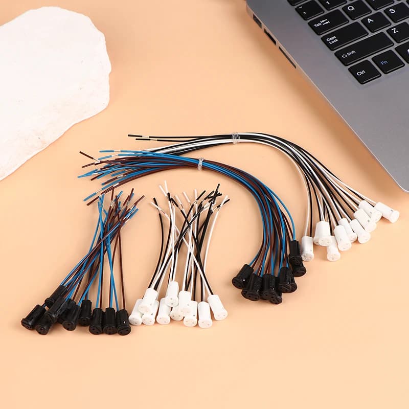 Adattatore per portalampada G4 con cavo da 10 cm/20 cm, supporto per lampada G4 per lampadine LED, luci a cristallo, lampade alogene