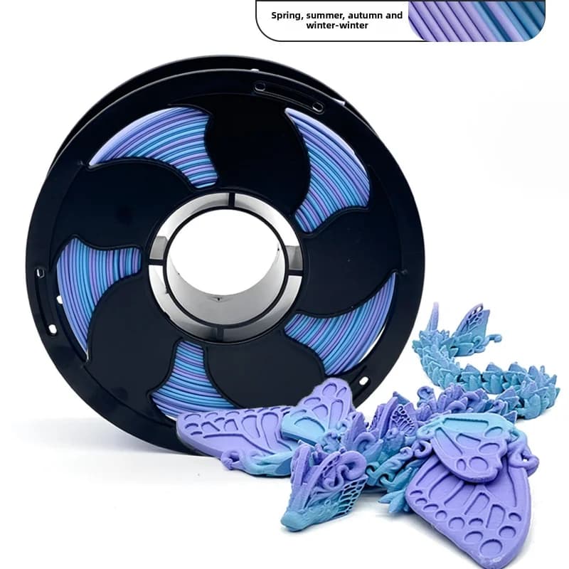 Matte Rainbow Candy Color PLA 3D Printer Filament, 1.75mm, 1KG Spool