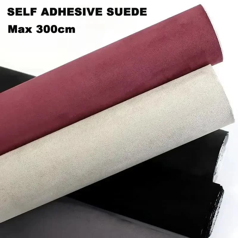 300/150 cm Multi Colore Nero Autoadesivo Tessuto Scamosciato Pelle Appiccicoso Retrattile Rotolo di Velluto Pelle Scamosciata Adesivo Riparazioni