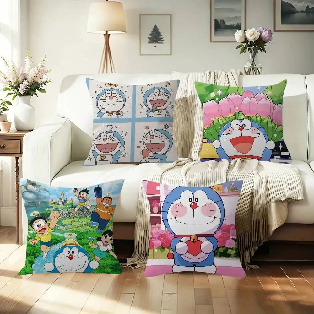 classic Cushion Cover 30x50 Polyester Sofa Cushions Decorative Throw Pillows Home Decoration Pillowcover Anime d-d-doraemones