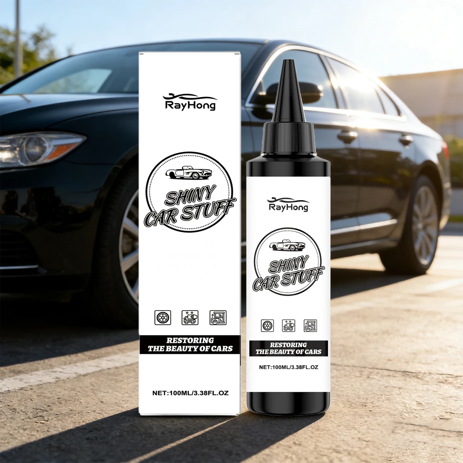 Agente per la Cura dell'Auto, Rivestimento Protettivo Resistente ai Raggi UV, Impermeabile, Anti-Sporco, Lucidante per Specchietti, Agente Lucidante 100ml