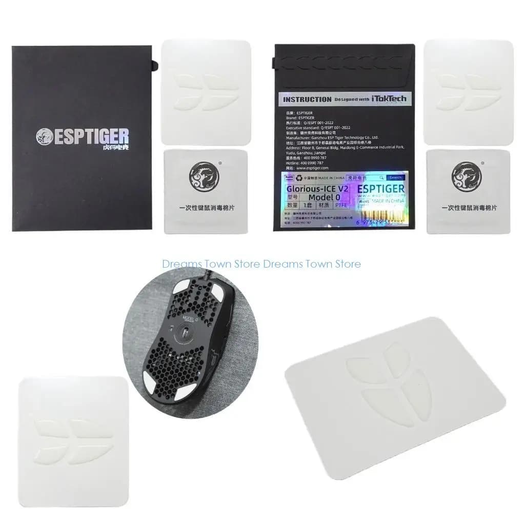 Piedini per mouse da gioco HX6A Esports per modello Glorious O Sostituisci i piedini scorrevoli