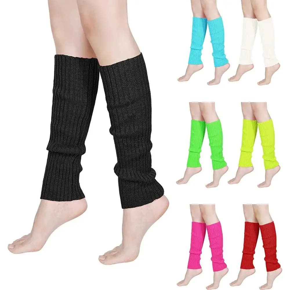 Halloween costume Neon ribbed ladders Japanese Harajuku Harajuku boot socks Long knitted socks for party sports