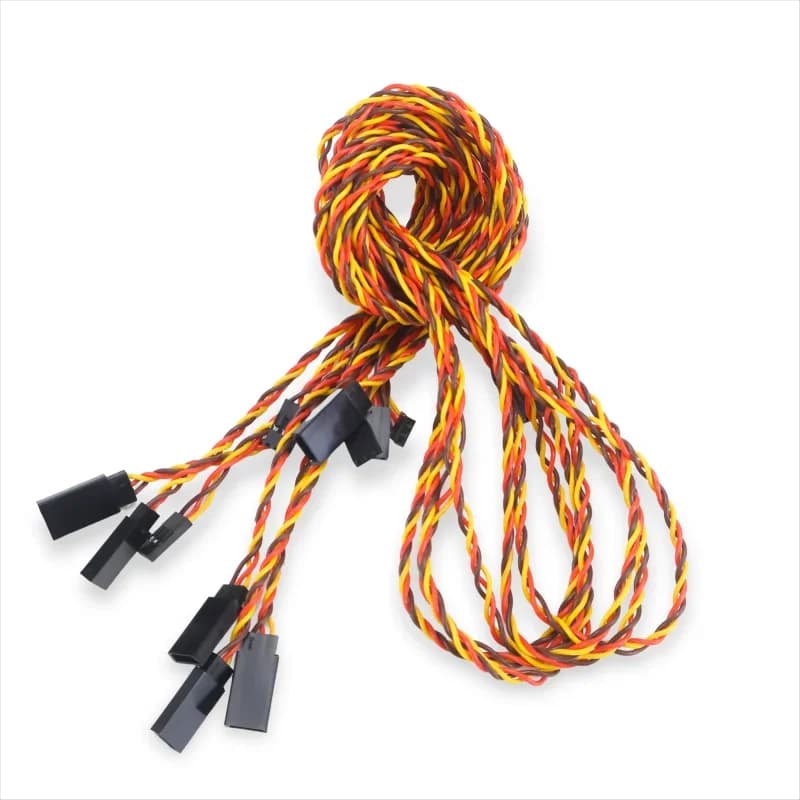 Nuovo 6pcs10/15/20/30/50/100 centimetri Filo Ritorto Servo Cavo di Prolunga Per Futaba JR Anti-interferenza Servo Per RC Elicottero Parte FAI DA TE