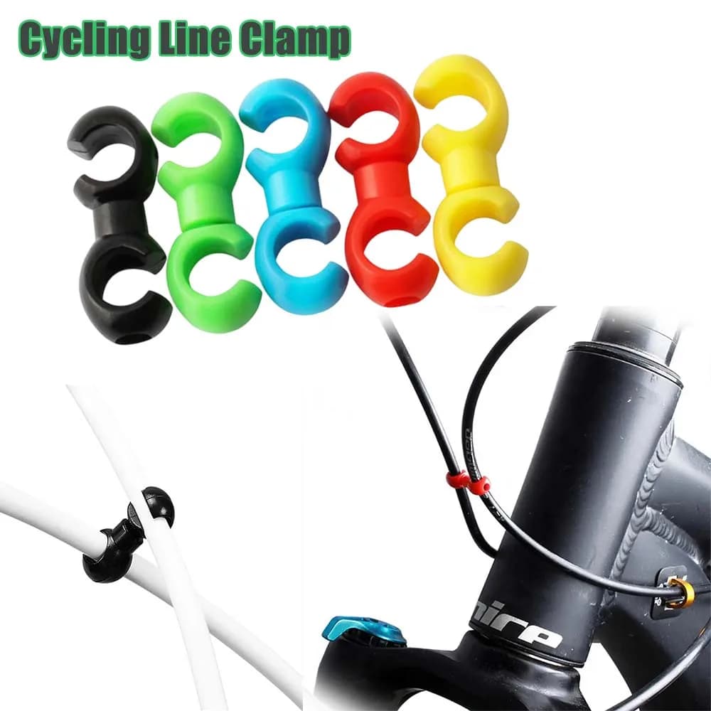 Morsetto per cavi da ciclismo stile manetta, fibbia organizer per cavi, clip a S per gestione fili, per bici da montagna e da strada, tubo freno olio, cambio