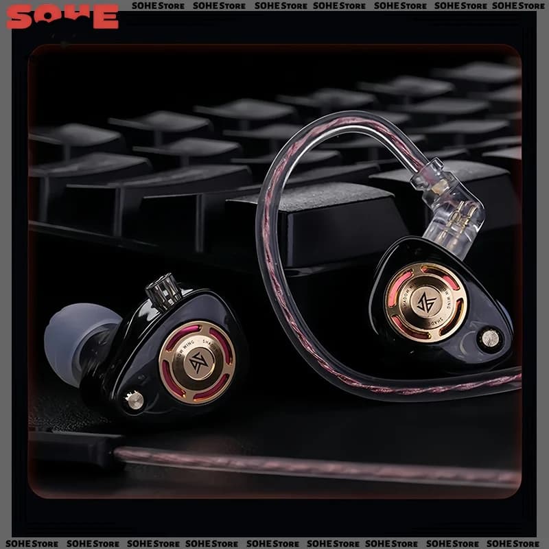 KZ Shadow Wing in-ear game headphones with dual dynamic driver, wired gaming headphones for Delta Force and FPS