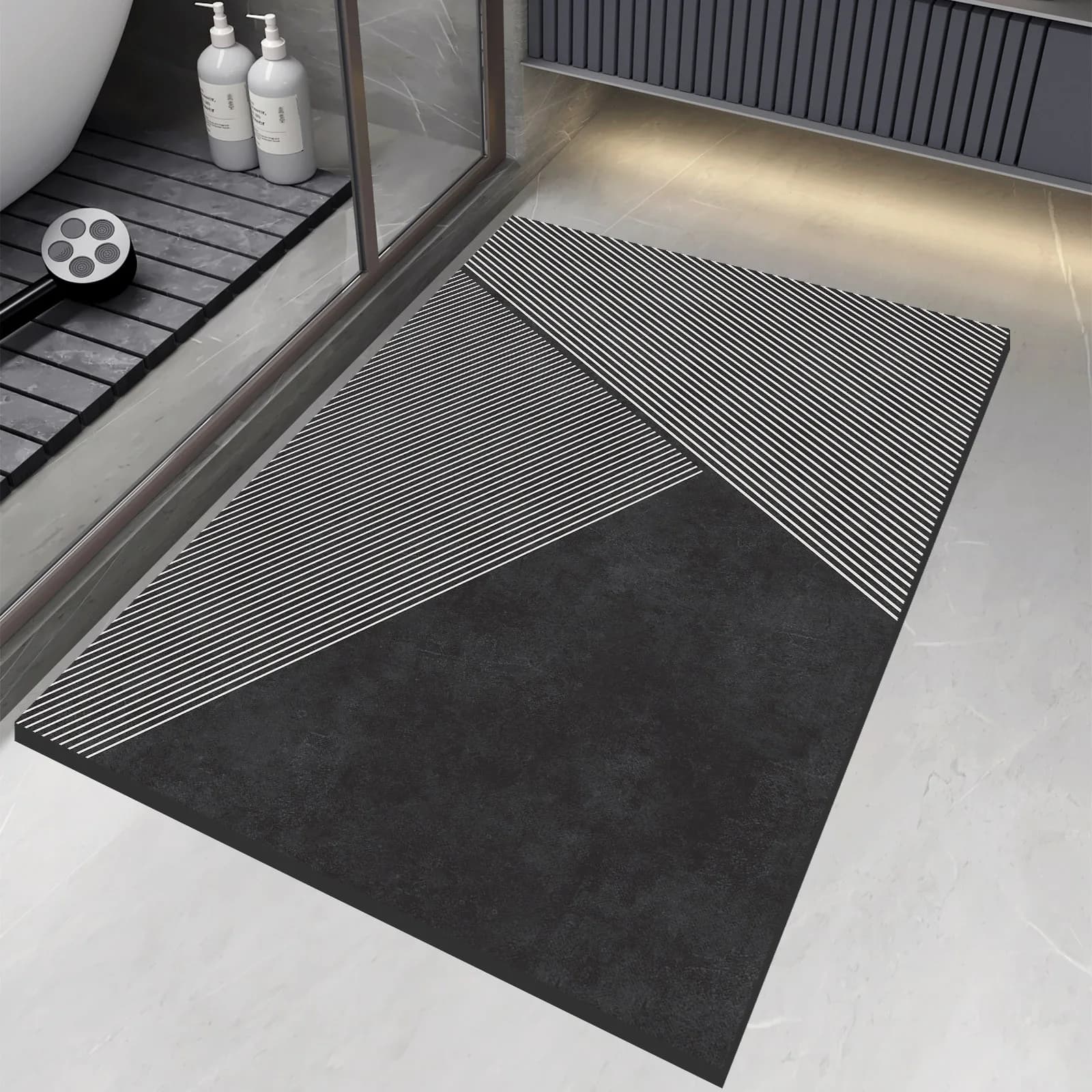 Luxury Diatomite Mud Bath Mat Bathroom Super Absorbent Shower Foot Mats Non Slip Quick Dry Toilet Carpet Room Rugs Doormat