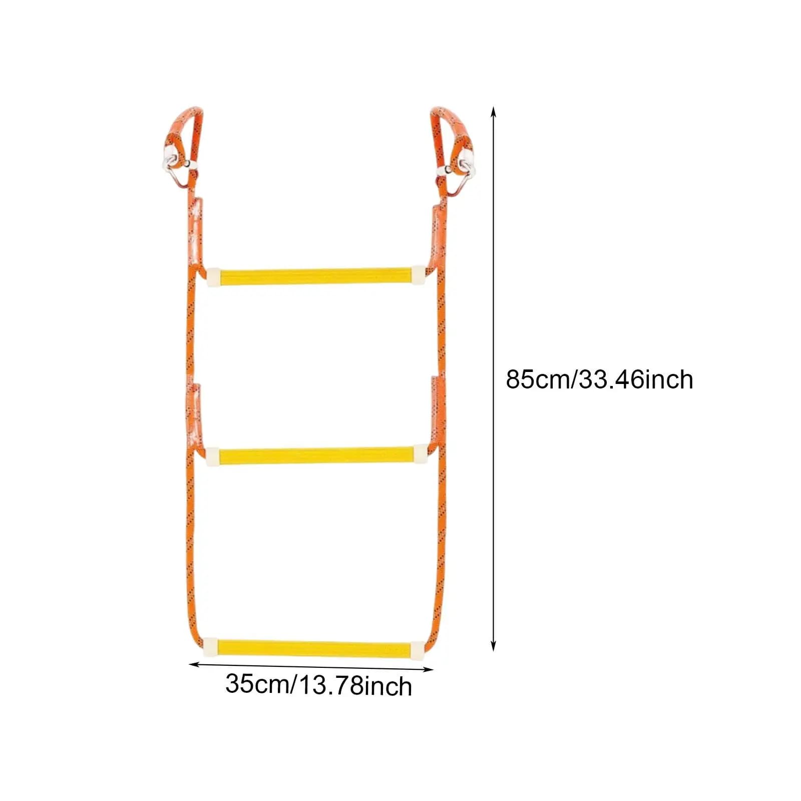 Portable Marine Rope Ladder with Carabiner Aid for Kayak Motorboat Dinghy Outdoor Climbing Boarding