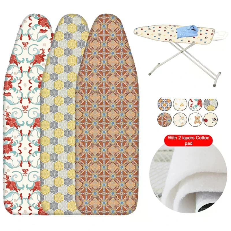Ironing Board Cloth With Cotton Pads Heat Resistant Decorative Ironing Board Cover Universal Laundry Supplies Iron