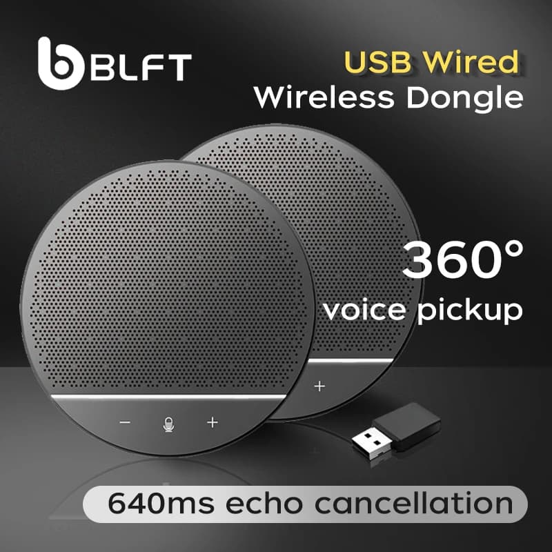 Altoparlante per conferenze omnidirezionale e microfono Vivavoce Bluetooth wireless con 360 ° Pickup vocale per 10-20 persone