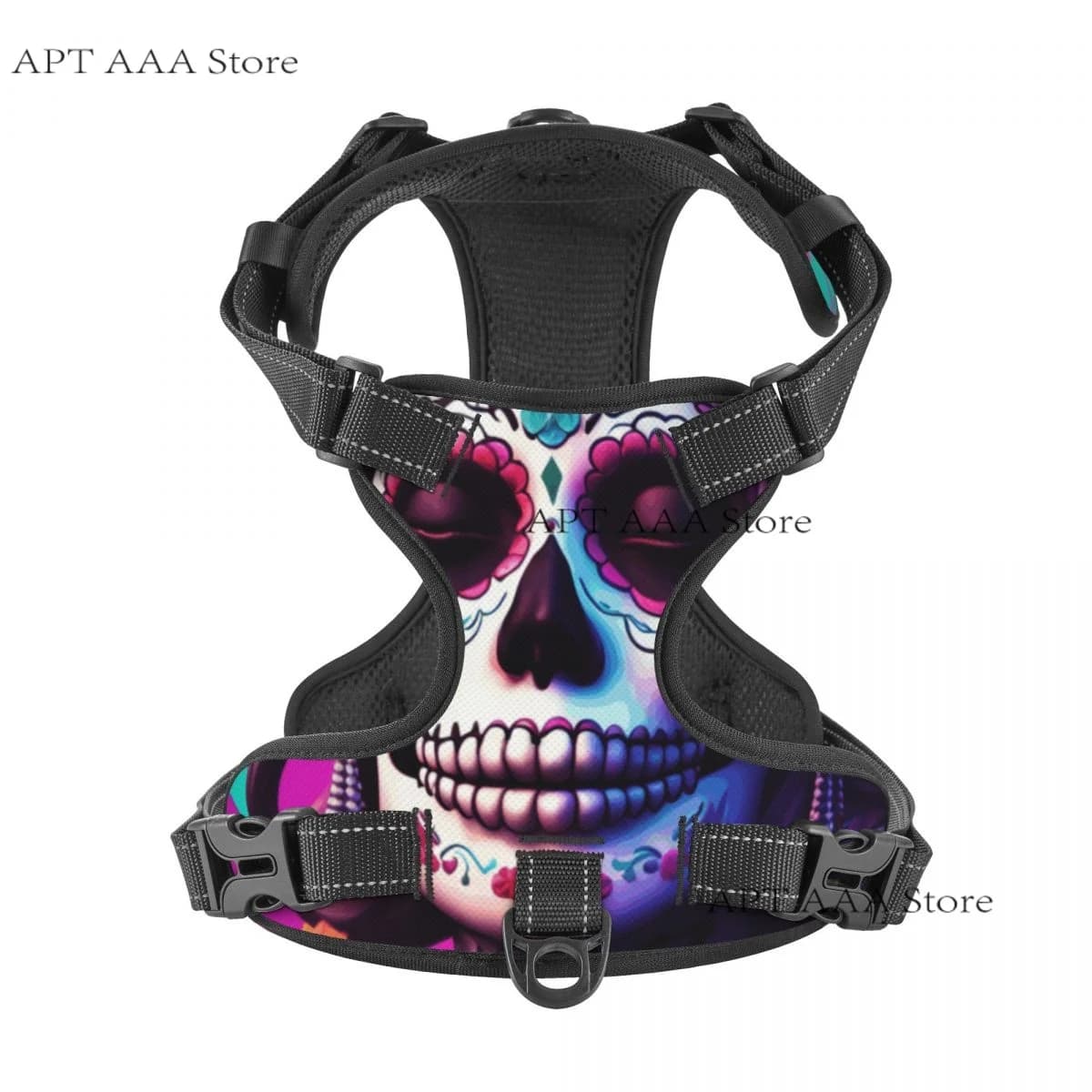 Pettorina per cani Sugar Skull Imbracatura riflettente Gilet da passeggio