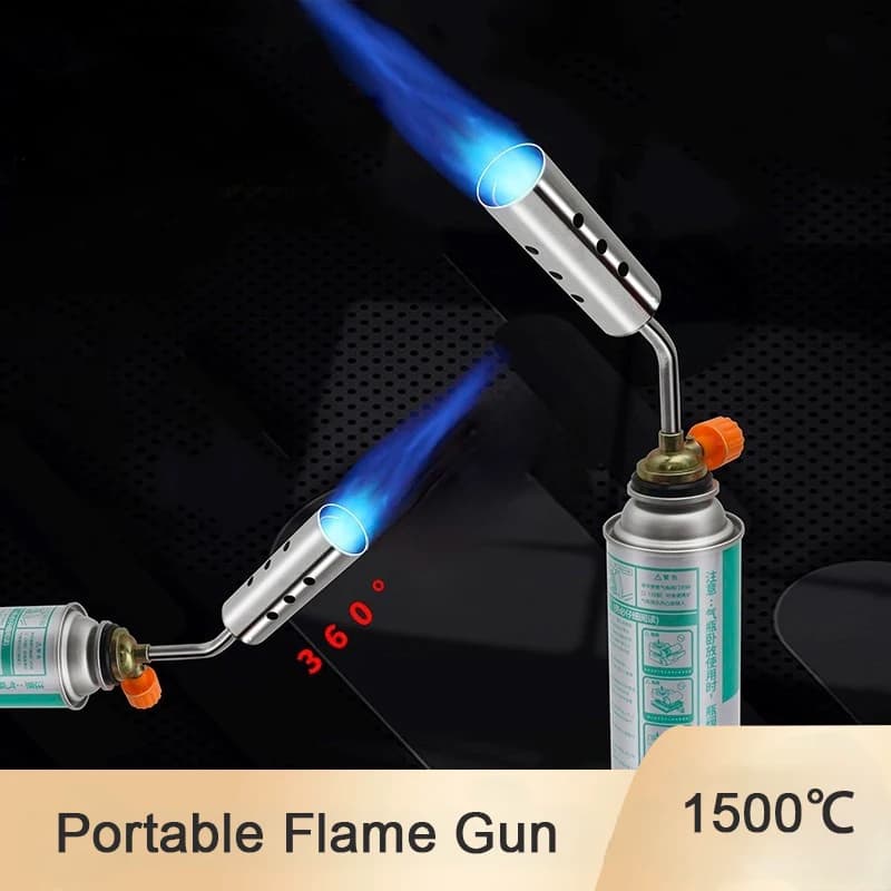 Torcia a gas per saldatura Bruciatore per pistola a fiamma Torcia a gas butano Campeggio esterno BBQ Lanciafiamme Accendino Riscaldamento Attrezzatura per saldatura